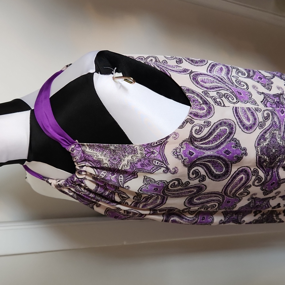 Max Studio Purple Patterned Dress - image 3